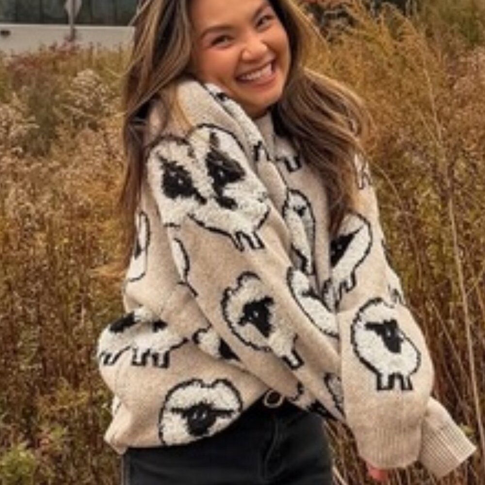 Adult Sheep Print Pullover Sweater - Woolrich~LRG~NWT's~SOLD OUT!~